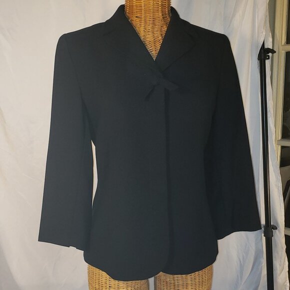 Ladies Vintage KASPER A.S.L. Skirt & Blazer Set in Navy Blue - 6 - Picture 1 of 10